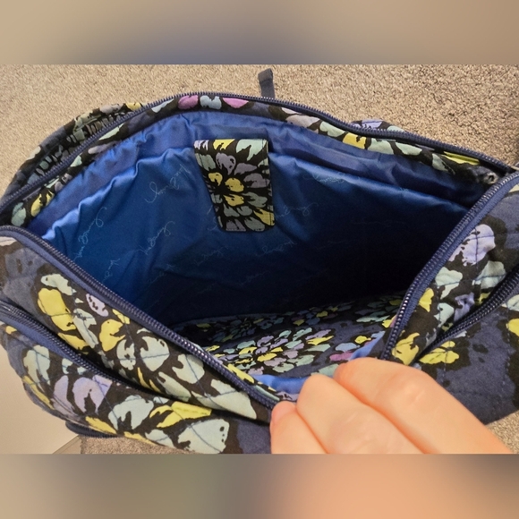 Vera Bradley Indigo Pop Blue Quilted Backpack - Picture 9 of 10